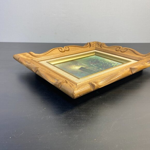 6 x 8 ANDRES ORPINAS Water Wishing Well Barn Print Wood Frame, Art Print, Vintag - Picture 10 of 10